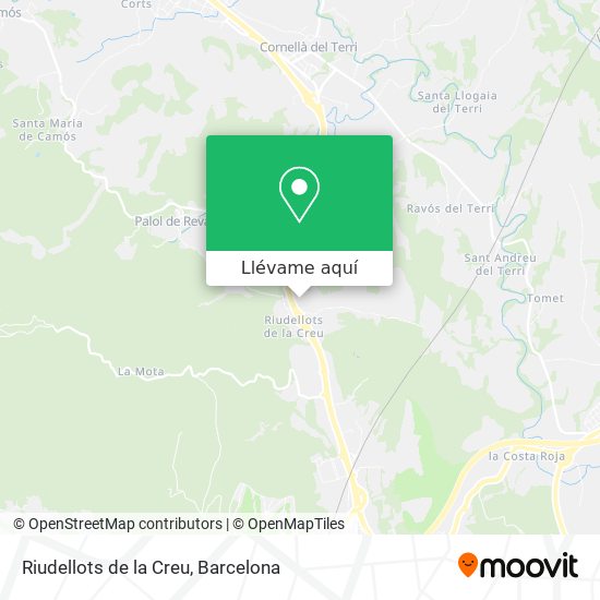 Mapa Riudellots de la Creu