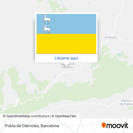 Mapa Pobla de Ciérvoles