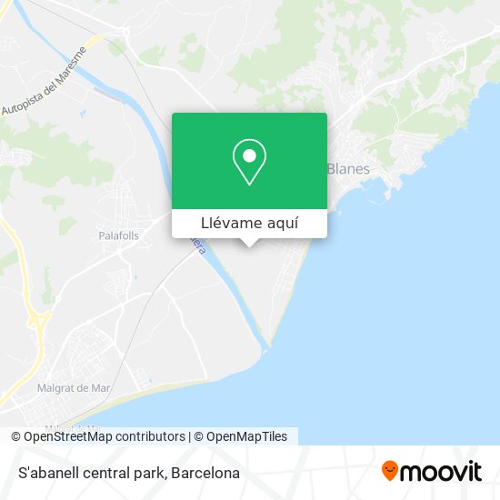 Mapa S'abanell central park