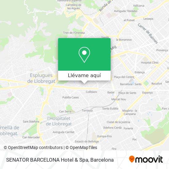 Mapa SENATOR BARCELONA Hotel & Spa