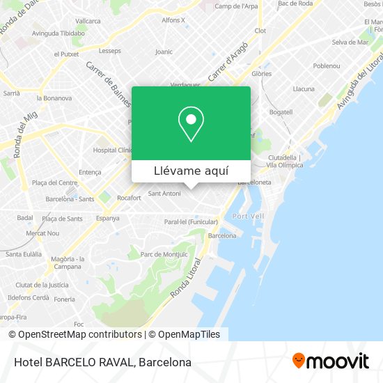 Mapa Hotel BARCELO RAVAL