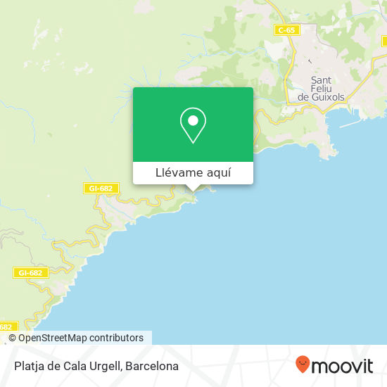 Mapa Platja de Cala Urgell