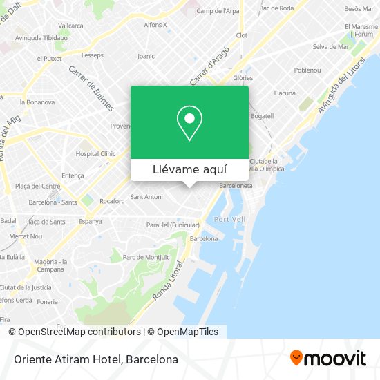 Mapa Oriente Atiram Hotel