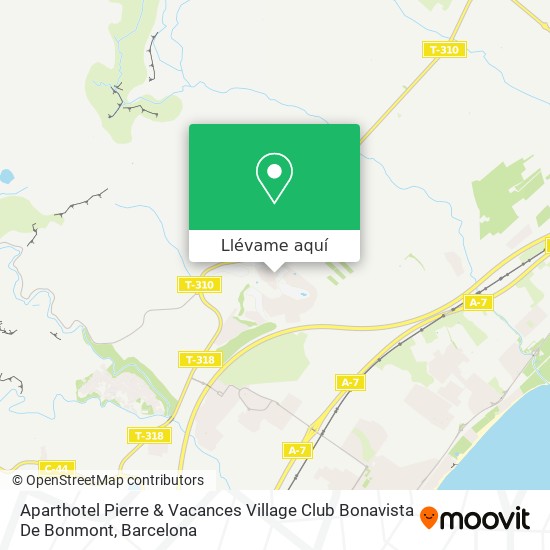 Mapa Aparthotel Pierre & Vacances Village Club Bonavista De Bonmont