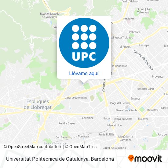 Mapa Universitat Politècnica de Catalunya