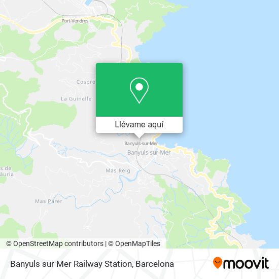 Mapa Banyuls sur Mer Railway Station