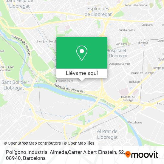 Mapa Polígono Industrial Almeda,Carrer Albert Einstein, 52, 08940