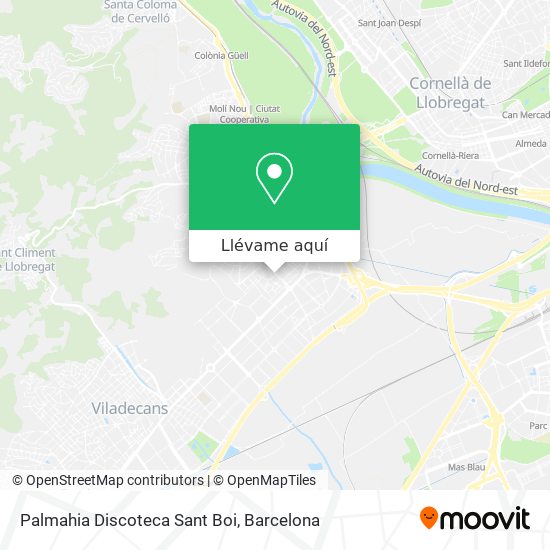 Mapa Palmahia Discoteca Sant Boi