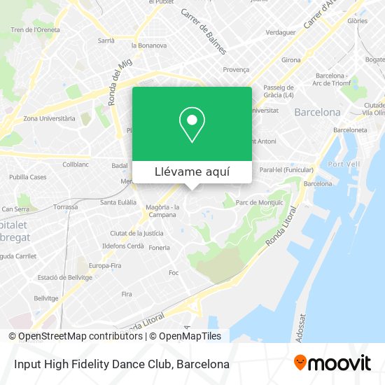 Mapa Input High Fidelity Dance Club