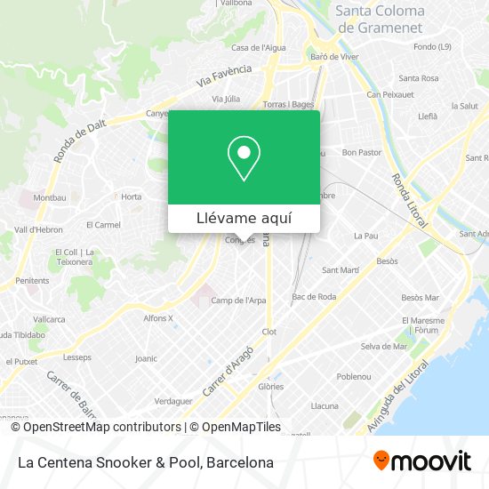 Mapa La Centena Snooker & Pool