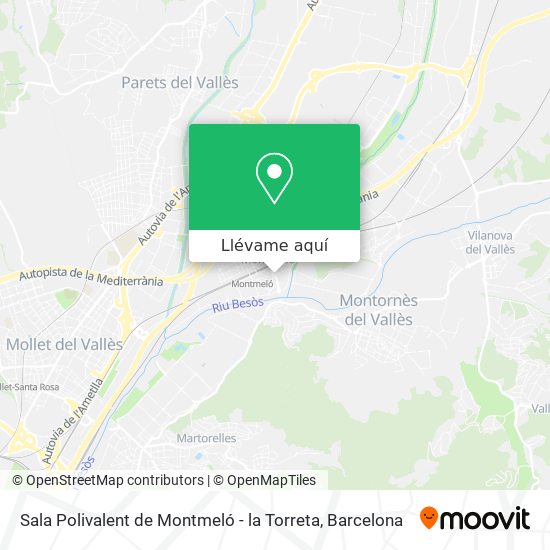 Mapa Sala Polivalent de Montmeló - la Torreta