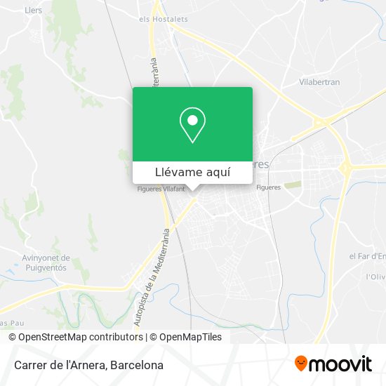Mapa Carrer de l'Arnera