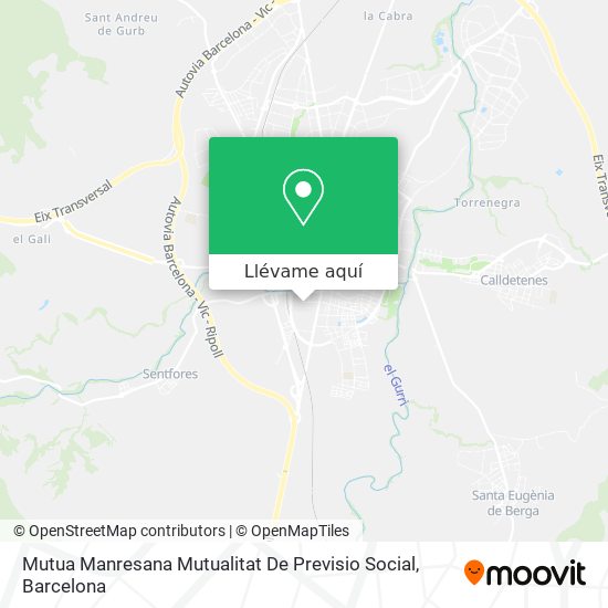 Mapa Mutua Manresana Mutualitat De Previsio Social