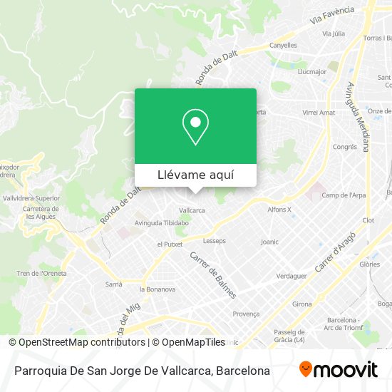 Mapa Parroquia De San Jorge De Vallcarca