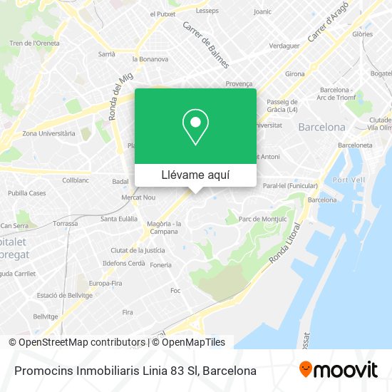 Mapa Promocins Inmobiliaris Linia 83 Sl