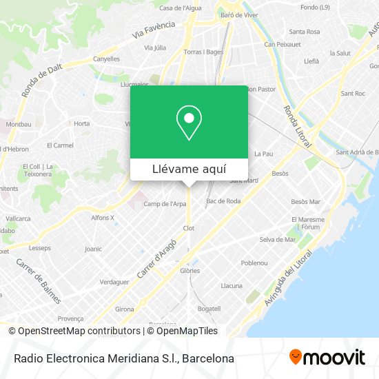 llegar a Radio Electronica Meridiana en Barcelona en Metro, Autobús, Tren o