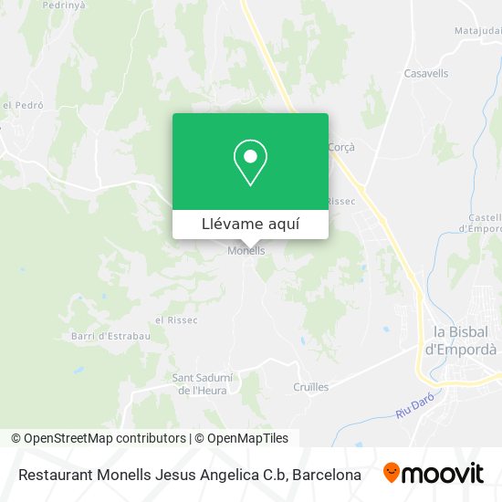 Mapa Restaurant Monells Jesus Angelica C.b