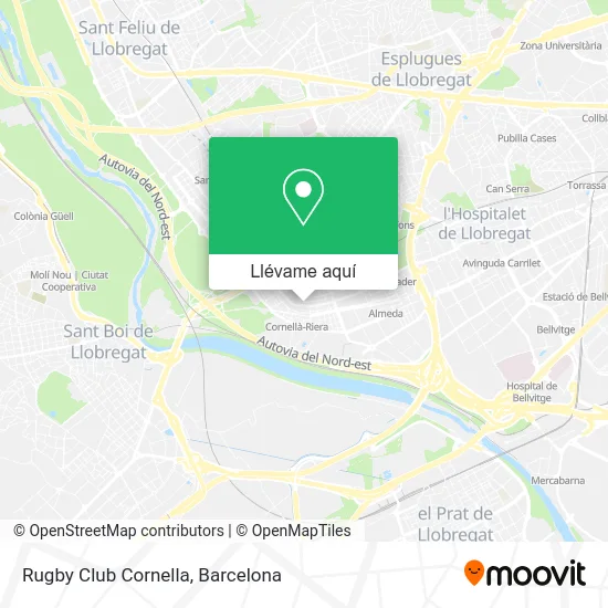 Mapa Rugby Club Cornella