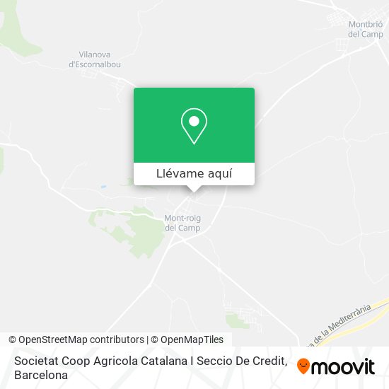 Mapa Societat Coop Agricola Catalana I Seccio De Credit