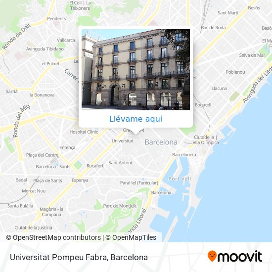 Mapa Universitat Pompeu Fabra
