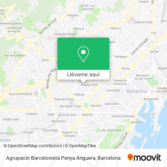 Mapa Agrupacio Barcelonista Penya Anguera