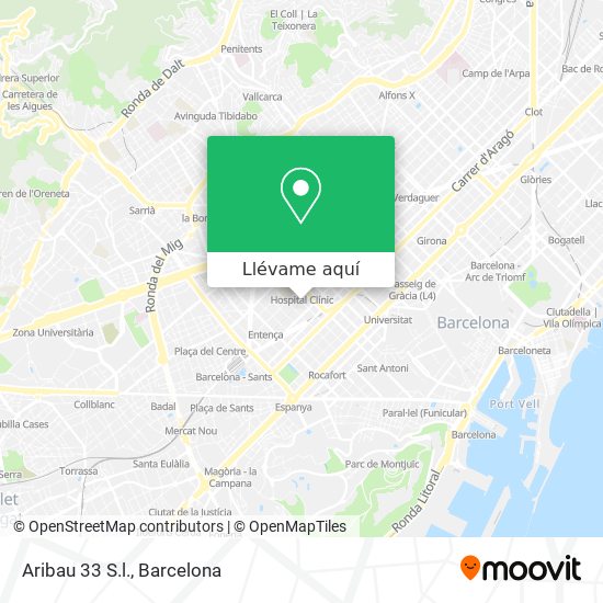Mapa Aribau 33 S.l.
