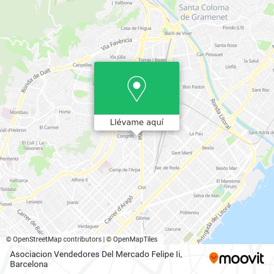 Mapa Asociacion Vendedores Del Mercado Felipe Ii