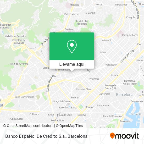 Mapa Banco EspaÑol De Credito S.a.