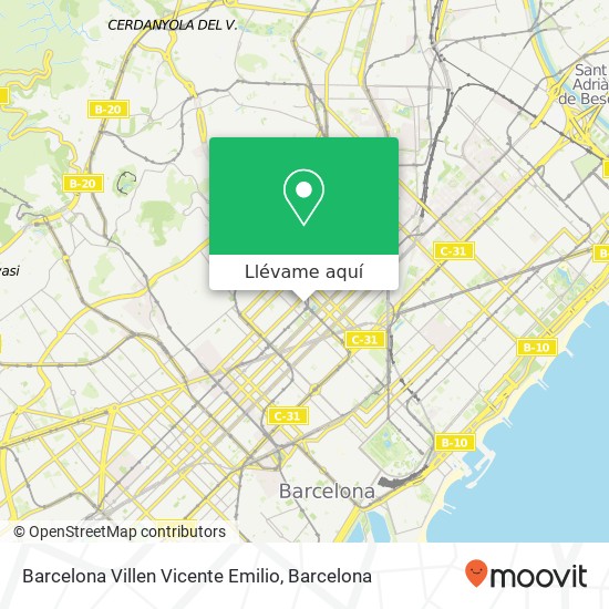 Mapa Barcelona Villen Vicente Emilio