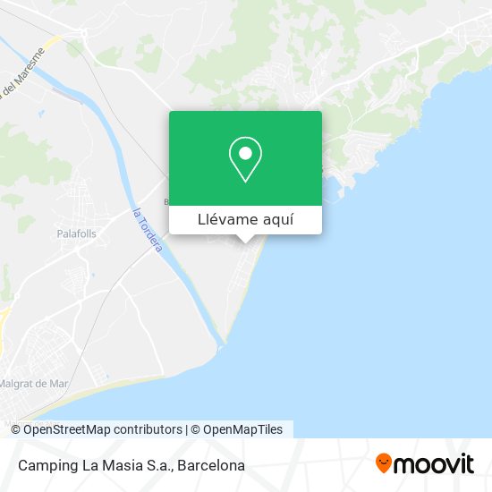 Mapa Camping La Masia S.a.