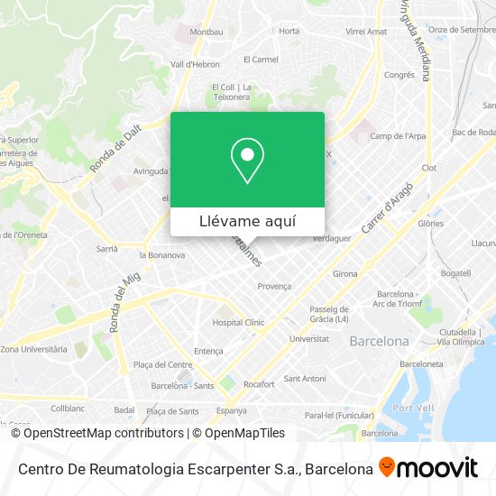 Mapa Centro De Reumatologia Escarpenter S.a.