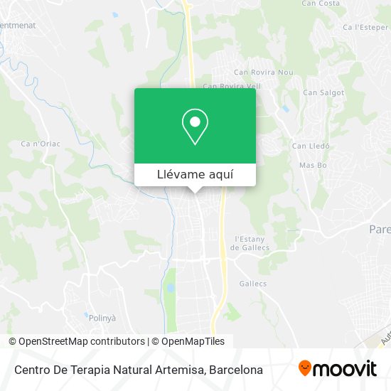 Mapa Centro De Terapia Natural Artemisa