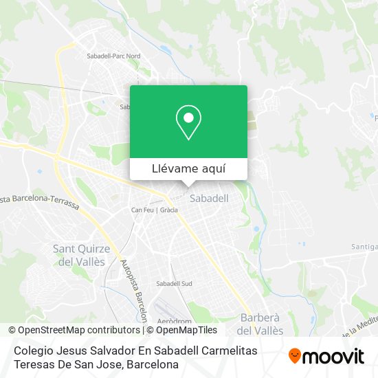 Mapa Colegio Jesus Salvador En Sabadell Carmelitas Teresas De San Jose