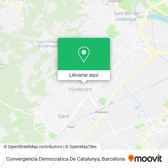 Mapa Convergencia Democratica De Catalunya