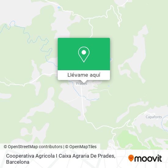 Mapa Cooperativa Agricola I Caixa Agraria De Prades