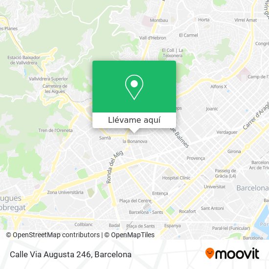Mapa Calle Via Augusta 246