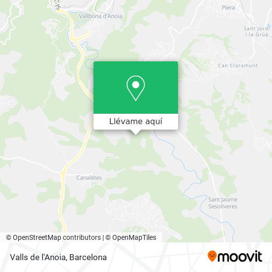 Mapa Valls de l'Anoia