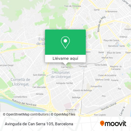 Mapa Avinguda de Can Serra 105
