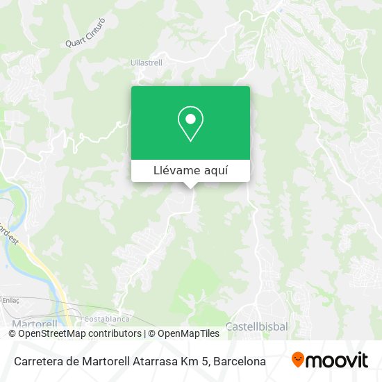 Mapa Carretera de Martorell Atarrasa Km 5