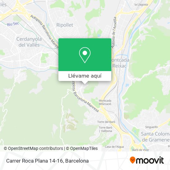Mapa Carrer Roca Plana 14-16