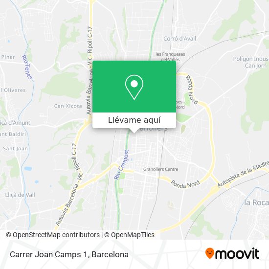 Mapa Carrer Joan Camps 1