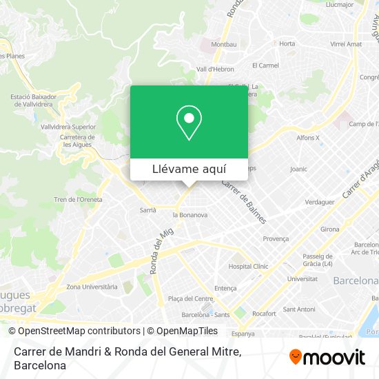 Mapa Carrer de Mandri & Ronda del General Mitre