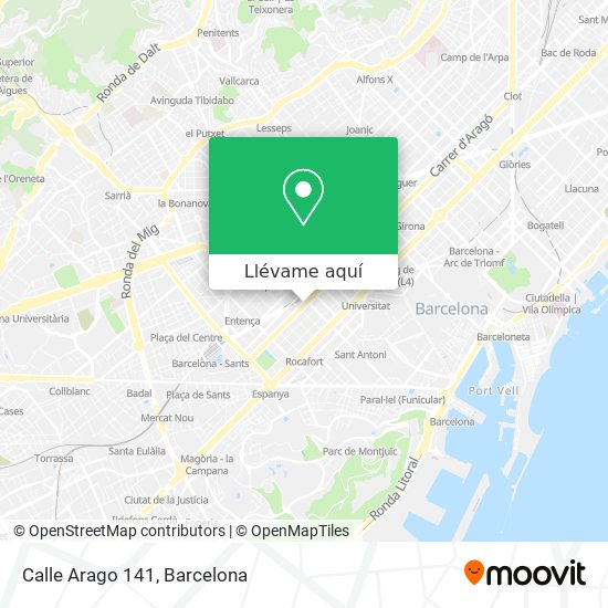 Mapa Calle Arago 141