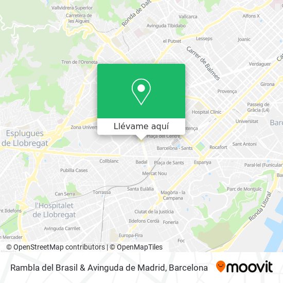 Mapa Rambla del Brasil & Avinguda de Madrid