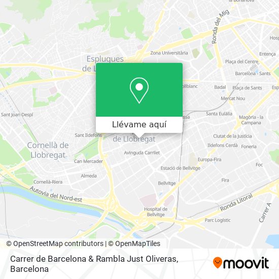 Mapa Carrer de Barcelona & Rambla Just Oliveras