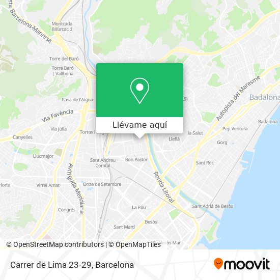 Mapa Carrer de Lima 23-29