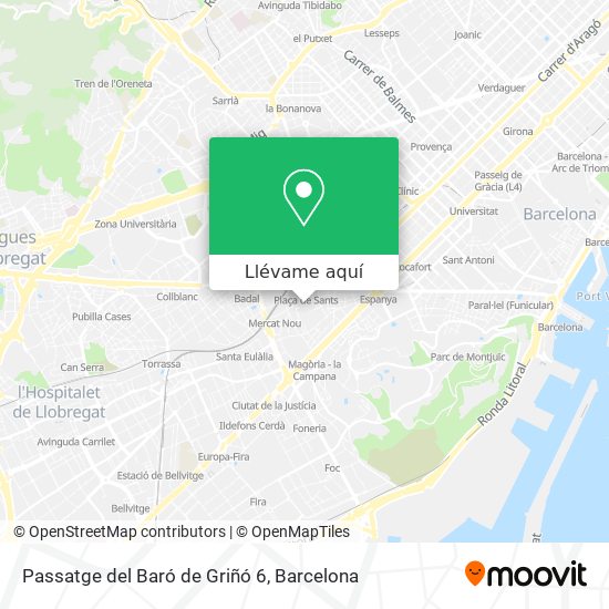 Mapa Passatge del Baró de Griñó 6