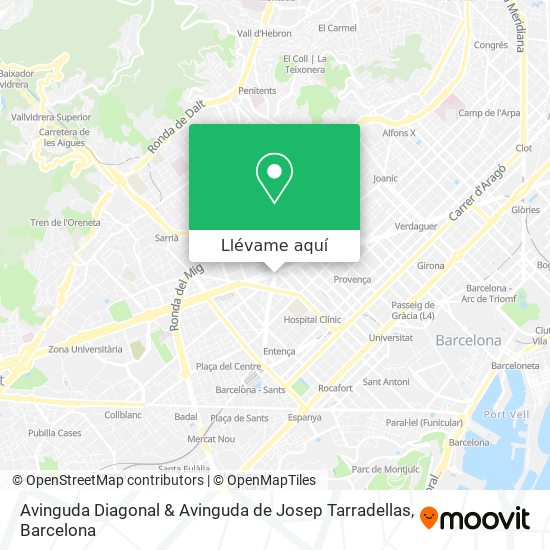 Mapa Avinguda Diagonal & Avinguda de Josep Tarradellas