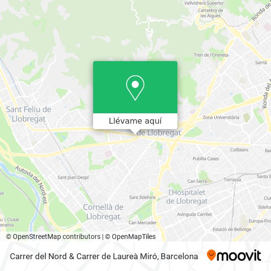 Mapa Carrer del Nord & Carrer de Laureà Miró