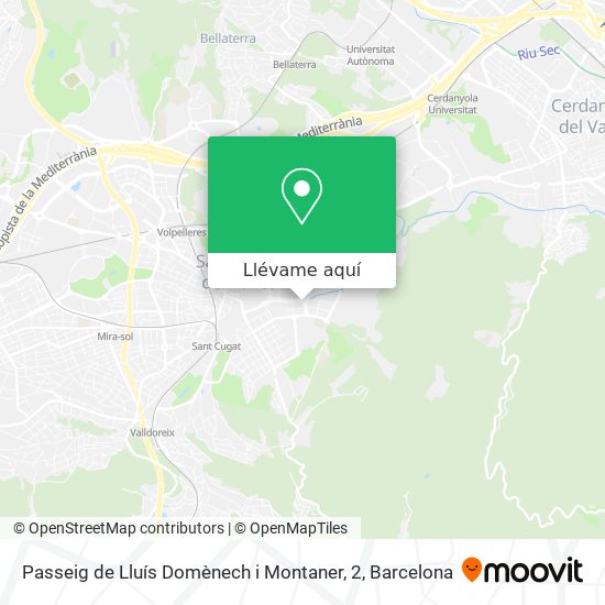 Mapa Passeig de Lluís Domènech i Montaner, 2